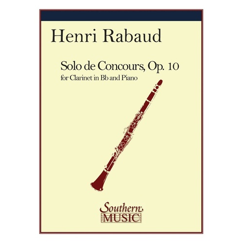 Rabaud - Solo De Concours Clarinet/Piano (Pod) (Softcover Book)