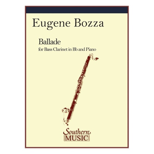 Bozza - Ballade For Bass Clarinet (Pod) (Softcover Book)