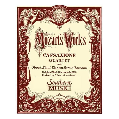 Mozart - Cassazione Wind Quartet Score/Parts