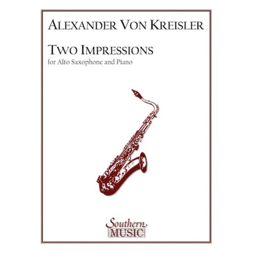 Kreisler - 2 Impressions For Alto Sax/Piano