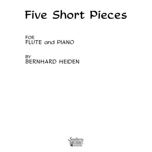 Heiden - Five Short Pieces For Flute/Piano (Softcover Book)