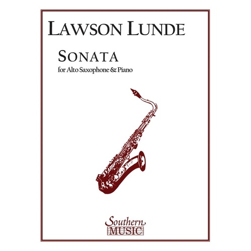 Lunde - Sonata Alto Sax/Piano (Pod) (Softcover Book)