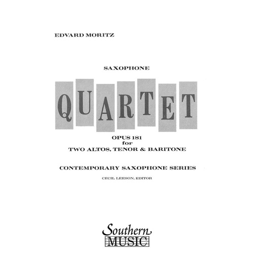 Moritz - Quartet Op 181 Sax Quartet (Aatb) (Music Score/Parts)