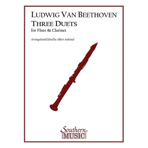 Three Duets For Flute (Ob Or Violin) And Clarinet (Music Score/Parts)