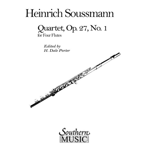 Soussmann - Quartet Op 27 No 1 For Four Flutes (Music Score/Parts)