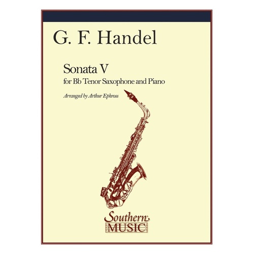 Sonata No 5 Orig For Flute Tenor Saxophone/Piano (Softcover Book)