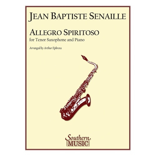 Senaille - Allegro Spiritoso Tenor Sax/Piano (Pod) (Softcover Book)
