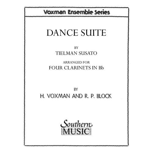 Susato - Dance Suite For Clarinet Quartet Score/Parts