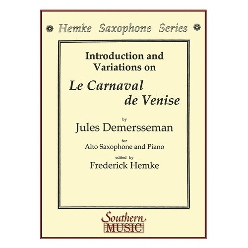 Demersseman - Carnival of Venice for Alto Saxophone and Piano