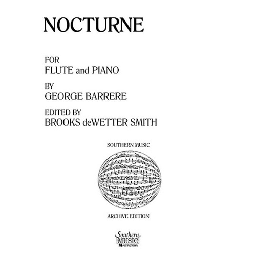 Barrere - Nocturne For Flute/Piano (Softcover Book)
