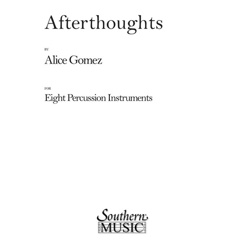 Afterthoughts For Percussion (Softcover Book)