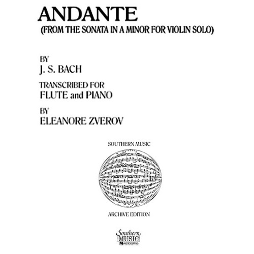 Bach - Andante From Violin Sonata A Min Flute/Piano (Softcover Book)