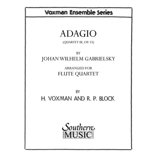 Gabrielsky - Adagio For Flute Quartet (Set of Parts)