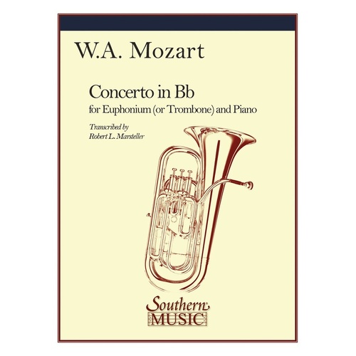 Mozart - Concerto B Flat Euphonium Or Trombone/Piano (Pod) (Softcover Book)
