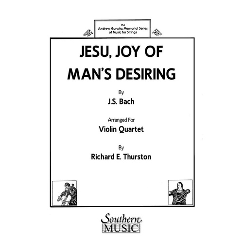 Jesu Joy Of Mans Desiring For Violin Quartet (Softcover Book)