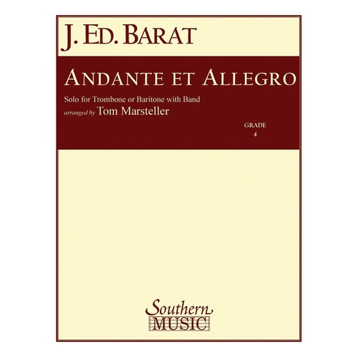 Andante And Allegro Concert Band 4/Trombone Score/Parts (Pod) (Music Score/Parts)
