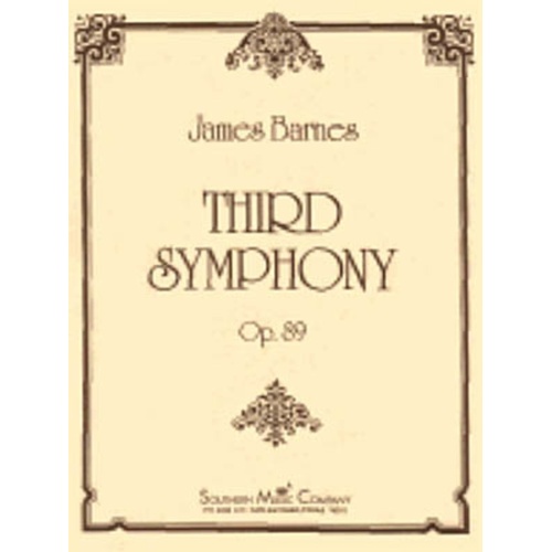 Barnes - Third Symphony Op 89 Concert Band 6 Score/Parts