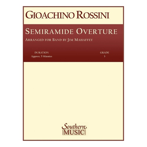 Semiramide Overture Concert Band 3 Score/Parts