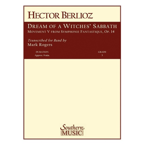 Dream Of A Witches SABbath Arr Rogers Concert Band  Score/Parts