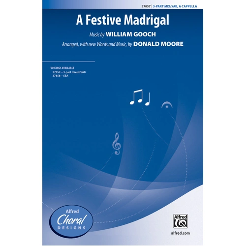 A Festive Madrigal SAB Choral Sheet Music 3 Part Mixed