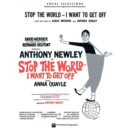 Stop the World I Want to Get Off Vocal Selections Songbook for Piano
