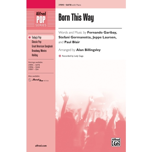 Born This Way SATB Choral Sheet Music