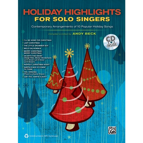 Holiday Highlights For Solo Singers Book/CD