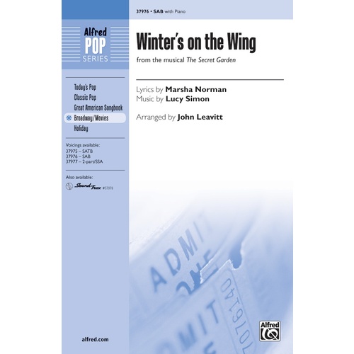 Winters on the Wing SAB Choral Sheet Music