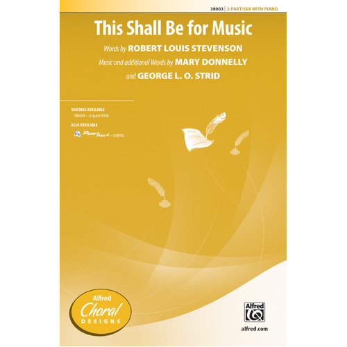 This Shall Be For Music SA - Choral Sheet Music