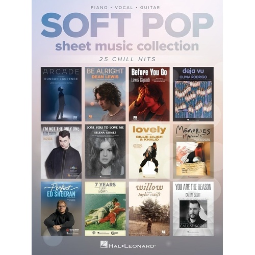 Soft Pop Sheet Music Collection for Piano, Vocal & Guitar - 25 Favorites