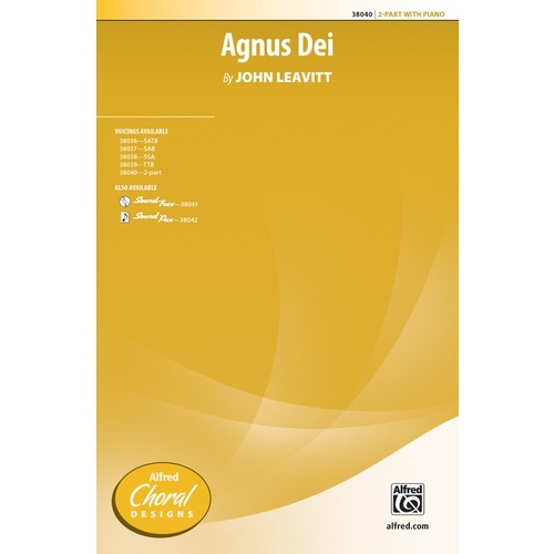 Agnus Dei SA Choral Sheet Music