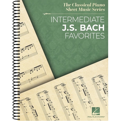 Intermediate J.S. Bach Favorites for Piano - Hal Leonard, 108 Pages, Piano Solo, The Classical Piano Sheet Music Series