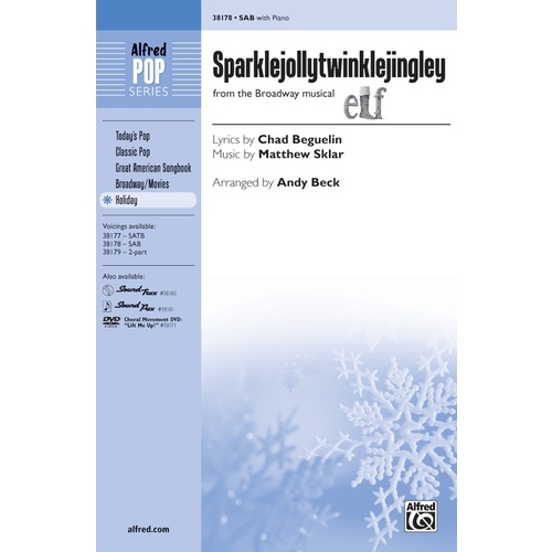 Sparklejollytwinklejingley SAB Choral Sheet Music 3 Part Mixed