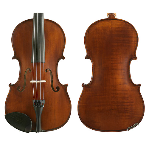 Gliga III Viola Outfit with Piranito Strings - 13in, Solid Spruce Top, Ebony Fittings, FPS Case & Bow, Stradivari Pattern, Made in Romania