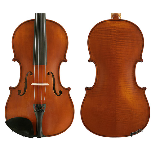 Gliga II Viola Outfit Antique with Tonica - 15.5in, Flamed Maple, Pirastro Tonica Strings, TG Hill Case, Articul II Bow, Made in Romania