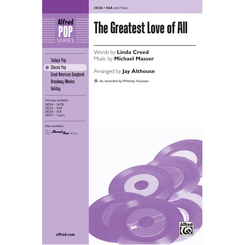 The Greatest Love of All Choral Sheet Music