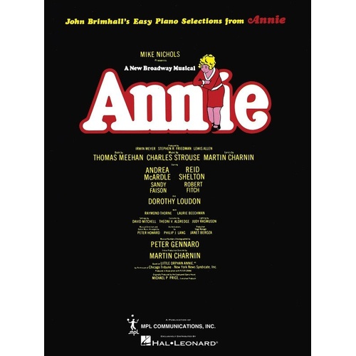 Annie Vocal Selections Easy Piano - 32 Pages, Hal Leonard, Easy Piano Format
