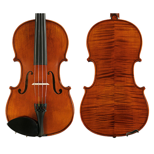 Gliga Vasile Superior Viola 16" - Handmade Stradivari Pattern with Ebony Components and Thomastik Dominant Strings