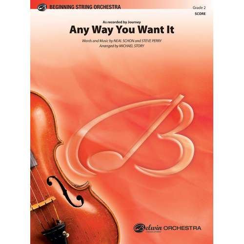 Any Way You Want It String Orchestra Sheet Music for Beginners