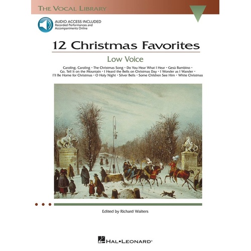 12 Christmas Favorites Book/Online Audio Low Voice (Softcover Book/CD)