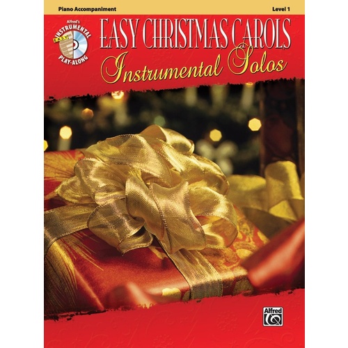 Easy Christmas Carols Inst Solos Piano Accomp Book/CD