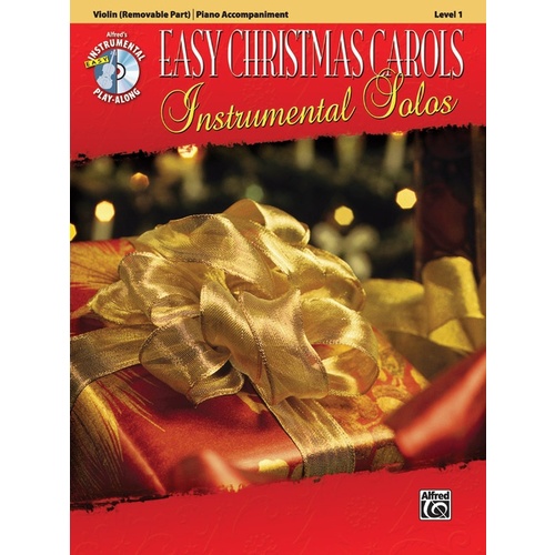 Easy Christmas Carols Inst Solos Violin Book/CD