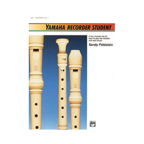 Yamaha Recorder Student Book 1 - 48 Melodies, Lyrics, Chord Symbols, Piano/Guitar Chord Chart, Theory Games, Duets, Trio