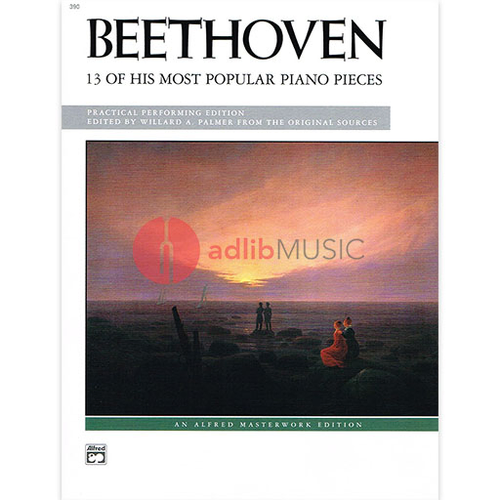 Beethoven 13 Most Popular Piano Pieces - Piano Sheet Music by Alfred Music