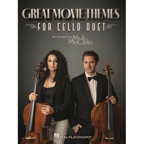 Great Movie Themes for Cello Duet by Hal Leonard, 32 Pages, Full Score & Separate Cello 1 & 2 Parts