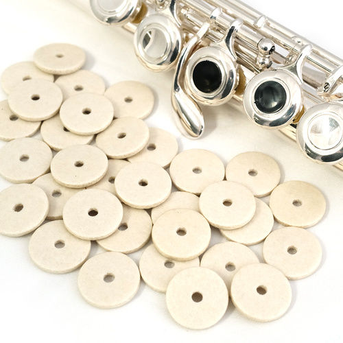Double Bladder Flute Pad 17.5mm Transparent/White Regular Felt 3.5mm Hole Thickness 2.5