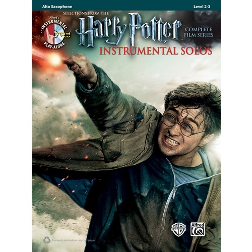 Harry Potter Instr Solos Alto Sax Book/CD