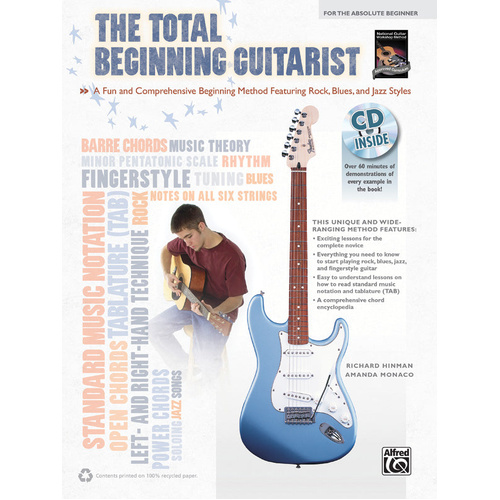The Total Beginning Guitarist Book/CD by Rich Hinman & Amanda Monaco, Alfred 39381