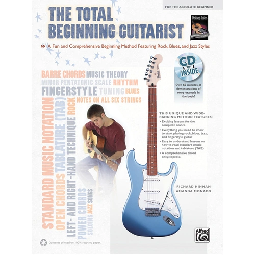The Total Beginning Guitarist Book/CD by Rich Hinman & Amanda Monaco, Alfred 39381
