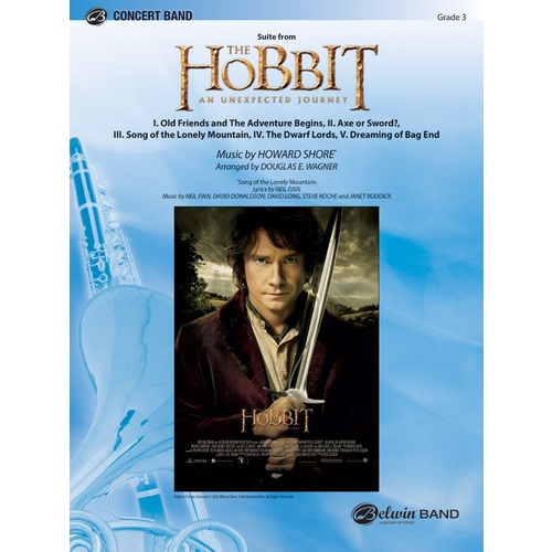 Hobbit An Unexpected Journey Suite Concert Band Gr 3